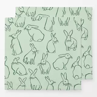Servietten Bunnies Green