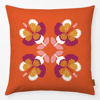 Kissen Hibiskus orange