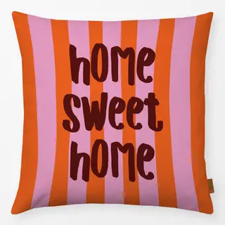 Kissen home sweet home pink orange
