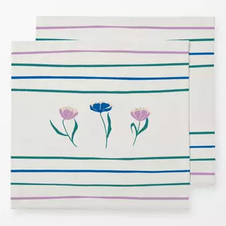 Servietten Tulpen & Streifen