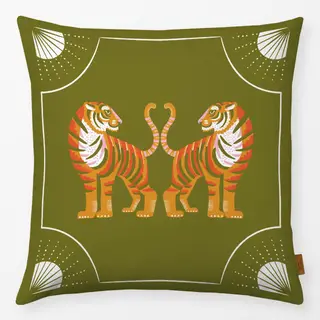 Kissen Tiger grün
