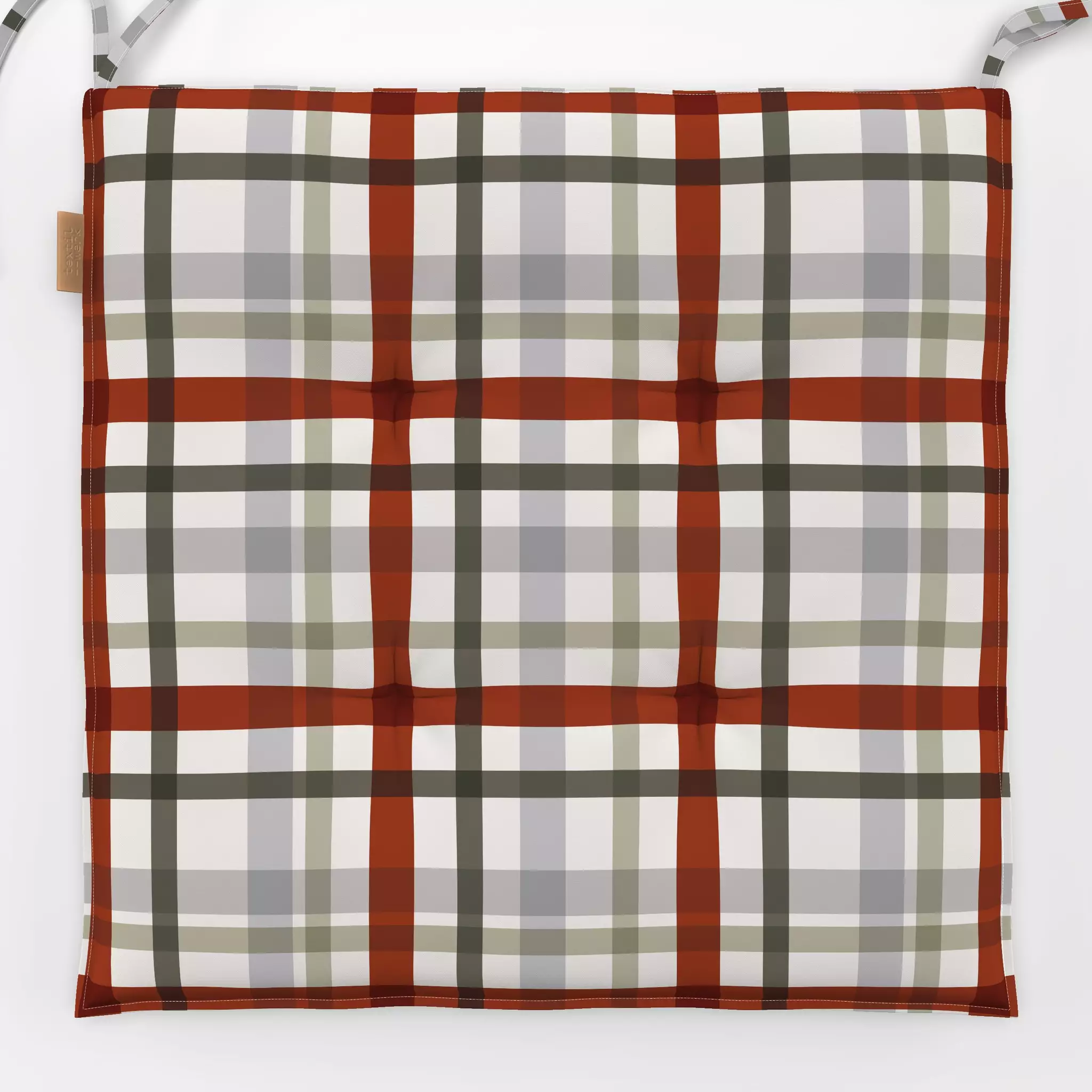 Sitzkissen Christmas Plaid - Weihnachten, Symbole & Muster - von „moDeern Design Studio"; Weihnachten, Karo, weihnachtlich, ...