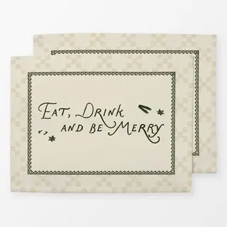 Tischset eat, drink and be merry