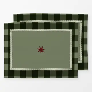 Tischset Gingham Stern