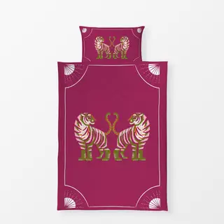 Bettwäsche Tiger bordeaux