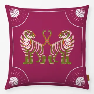 Kissen Tiger bordeaux