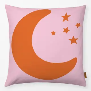 Kissen Mond & Sterne orange