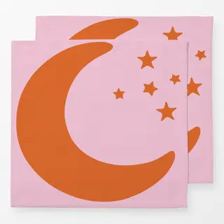 Servietten Mond & Sterne orange