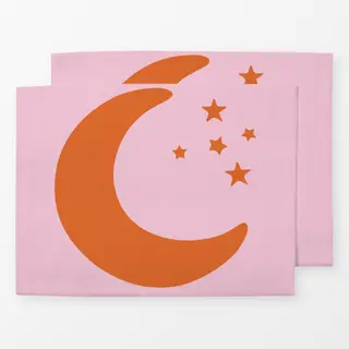 Tischset Mond & Sterne orange