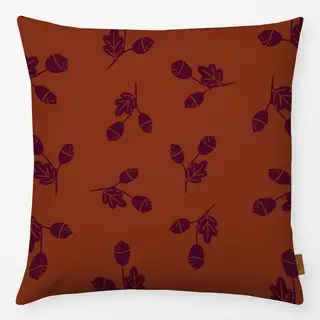 Kissen weinrot orange