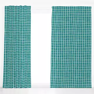 Dekovorhang Grid | Allover | grün
