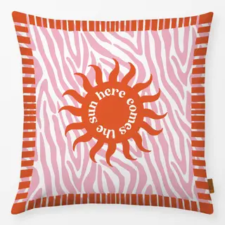 Kissen here comes the sun orange