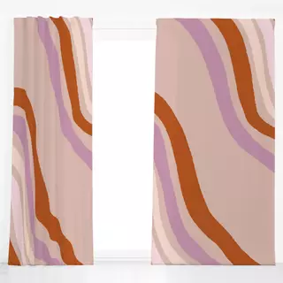 Dekovorhang Organic Stripes orange lila