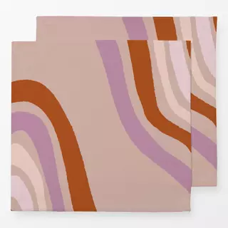 Servietten Organic Stripes orange lila