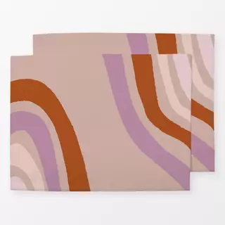Tischset Organic Stripes orange lila