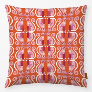 Kissen Affen Allover orange