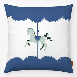 Kissen Vintage Karussell | blau