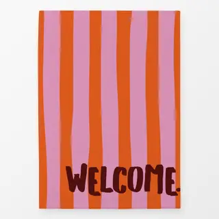 Geschirrtücher Welcome pink orange