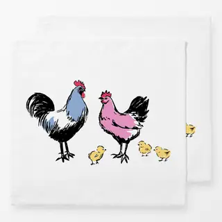 Servietten Huhn Hahn und Küken