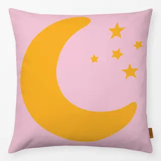 Kissen Mond & Sterne rosa