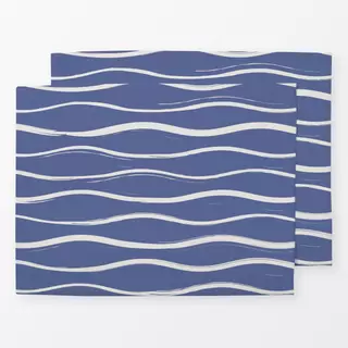 Tischset Waves Allover blau