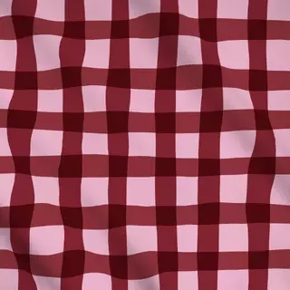 Meterware Karomuster rot-rosa