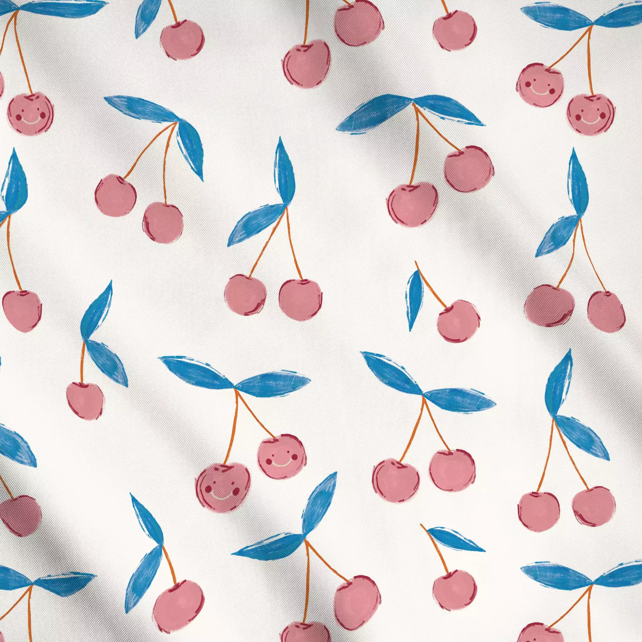 Meterware Cute Cherries | Allover - Kinderzimmer & Motive für Kinder - von „moDeern Design Studio"; Frucht, Obst, Muster, ro...