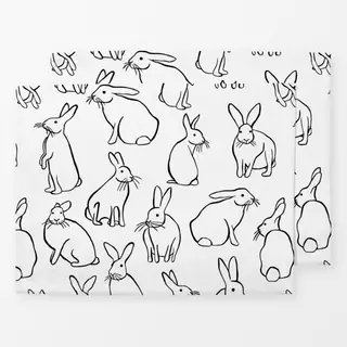 Tischset Bunnies White