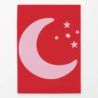 Geschirrtücher Mond & Sterne rot