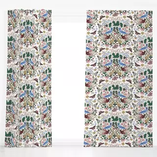 Dekovorhang Victorian Garden Birds | light