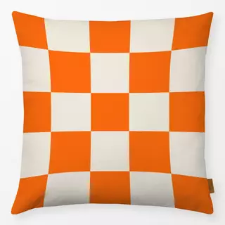 Kissen Checks Orange Beige