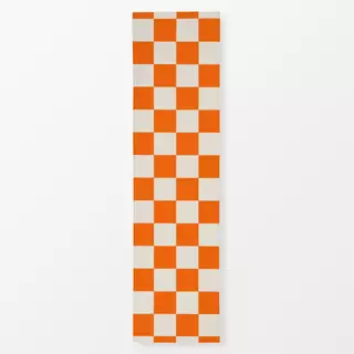 Tischläufer Checks Orange Beige