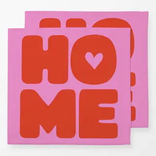 Servietten Home mit Herz