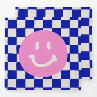 Servietten Checks Smiley