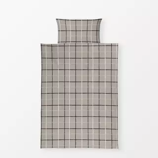 Bettwäsche Karos beige