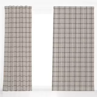 Dekovorhang Karos beige