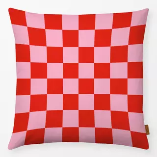Kissen Checks Pink Red