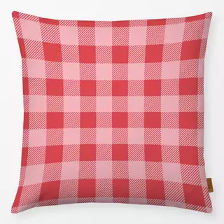 Kissen Gingham Red Pink