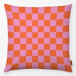 Kissen Checks Karotte Babypink