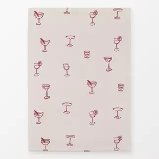 Geschirrtücher Weihnachtscocktails Dunkelrot