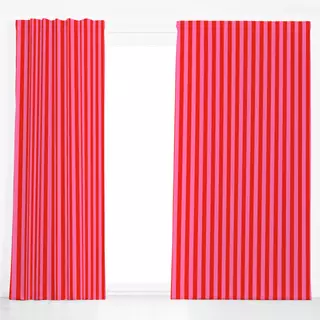 Dekovorhang Stripes Red Pink