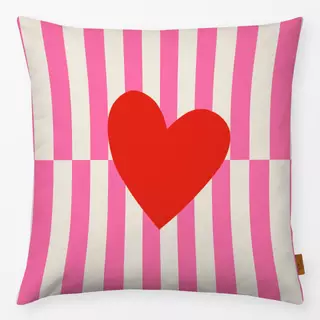 Kissen Stripes Checks Heart