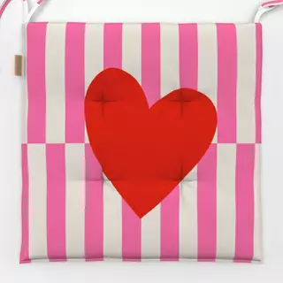 Sitzkissen Stripes Checks Heart