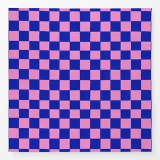 Tischdecke Checks Blau Pink