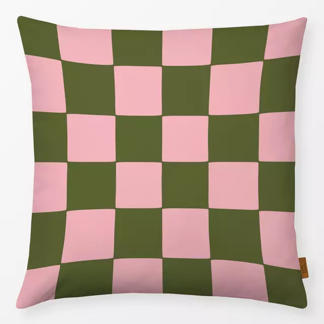 Kissen Kariert Pink green von textilwerk