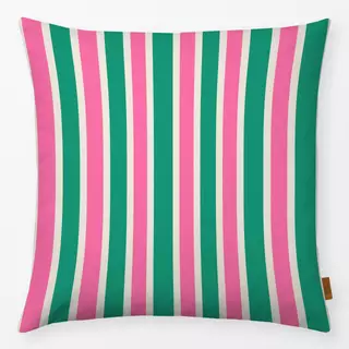 Kissen Stripes Pink Green Beige