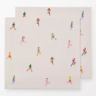 Servietten Joggen Laufen Muster