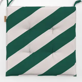 Sitzkissen Christmas Stripes Grün Beige