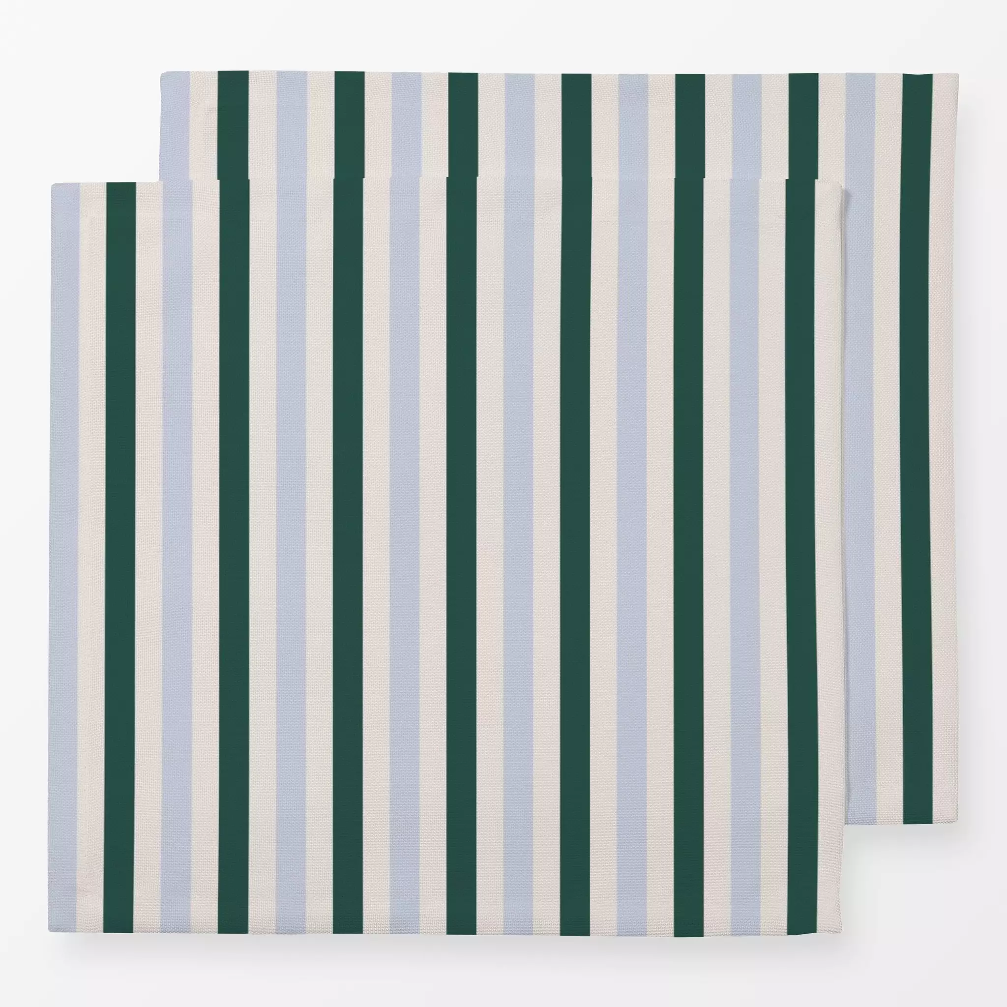Servietten Servietten Stripes Moosgrün Blaugrau