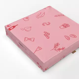 Bodenkissen Pizza Pasta Pattern